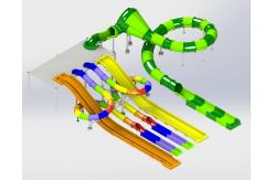 China Exciting Custom Fiberglass Water Slide For Multiple Riders OEM Available supplier