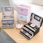 Medium PU Leather Flannel Packaging Gift Box for Ring Earring Pendant Necklace Bracelet Watch Cigar Perfume Jewelry Set for sale