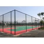 60x60mm Woven Chain Link Fence Green Plastic Coated Chain Link Fencing for sale
