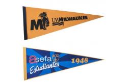 China Custom Polyester Waterproof Felt Triangle Banner Silk Screen Printing supplier