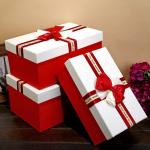 Luxury Christmas Gift Box Packaging Rigid Cardboard Paper Custom Bow Tie Boxes for sale