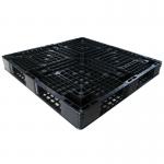 Euro Black Plastic Pallet For Warehouse HDPE PP Reusable Pallets for sale