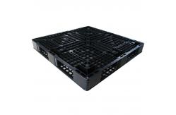 China Euro Black Plastic Pallet For Warehouse HDPE PP Reusable Pallets supplier