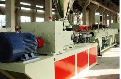 China PP / PE / PVC Plastic Pipe Extrusion Line , Twin Pipe Double Screw Extruder supplier