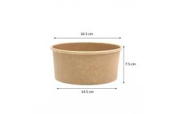 China Greaseproof 8oz 12oz Kraft Paper Food Container With Paper Lid supplier