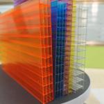 Temperature Resistant 16mm Orange Polycarbonate Hollow Sheet From -40 Deg C To 120 Deg C for sale