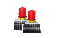 China Low Intensity Solar Powered Aircraft Warning Lights 360 Degree Beam Angle supplier