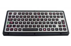 China 82 Keys IP65 Brushed Stainless Backlit Rugged Keyboard With Function Keys supplier