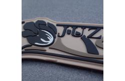 China High Strength Ultrasonic Cut OEM Rubber Logo Patches supplier