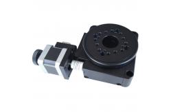 China 100mm Diameter Motorized Rotating Table Black With Worm Gear supplier