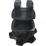 Black HDPE Screw Tight Round Post Insulator with UV inhibitors for Electric Fencing System for sale