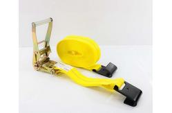 China 5T Black Ratchet Tie Down Straps , 2 Inch Flat Hook Ratchet Straps supplier