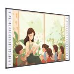 Infrared Interactive Whiteboard IR Touch Frame USB Port 82 Inch 10 Points Smart Whiteboard White Board For Nursery Kids for sale