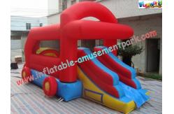 China Car Inflatable Bounce Houses With Mini Jumper Slide For Children Play supplier