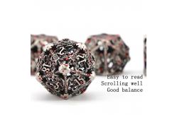 China Hollow metal dice set polyhedron custom dice dragon and dragon dice board game supplier