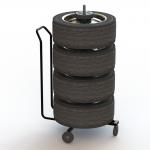 Knocked Down Wheel Display Rack For Garage Automobile Repair Factory for sale