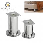 Hot-selling Modern-style Chrome-Plated Round Metal Tube Furniture Legs Glossy Hardware Accessories for Sofas & Cabinets for sale