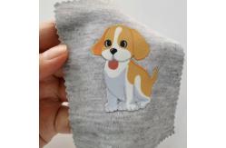 China 3D Effect Silicone Transfer Hot Stamping Clothing Main Label Animation Image supplier