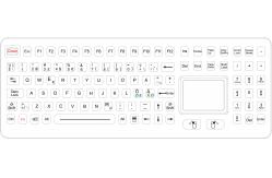 China 108 Keys IP68 dynamic rated washable industrial membrane keyboard USB Desktop supplier