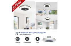 China Smart App Control LED Invisible Ceiling Fan For Bedroom 20 Inch 27W supplier