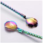 China Colorful Reusable Stainless Steel Straws With Spoon Rust Resistant manufacturer