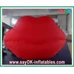 Red Unique Inflatable Lighting Lip Nylon Cloth CE Air Blower For Outdoor for sale