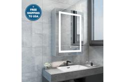 China Modern Floating Bathroom Vanity Set With LED Mirror And Light Medicine Cabinet supplier