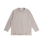 ODM Plain Dyed Long Sleeve Plain Crew Neck Sweatshirt Dropped Shoulder for sale