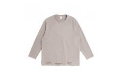 China ODM Plain Dyed Long Sleeve Plain Crew Neck Sweatshirt Dropped Shoulder supplier