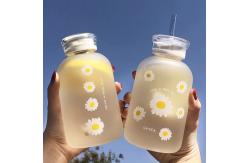 China 480ml Milk Juice Cute Water Bottle With Scale Portable Transparent supplier