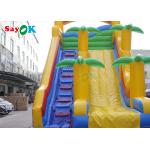 Kids Inflatable Slide Commercial Inflatable Water Slide With Copper Palm Tree Theme