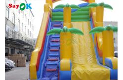China Kids Inflatable Slide Commercial Inflatable Water Slide With Copper Palm Tree Theme supplier