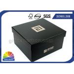 Large Black Gift Box Cardboard Paper Box for Packing Shoes Flattie for sale