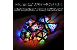 China Plastic LED Luminous Dice Rechargeable Football Table Game Multi Faced Dice Set supplier