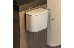 China Large Capacity Slit Wall Mounted Toilet Wall Mounted Plastic Trash Can with Lid supplier