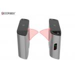 Stainless Steel Flap Barrier Turnstile Pedestrian Entrance Systems With Ic Card Qr Code for sale