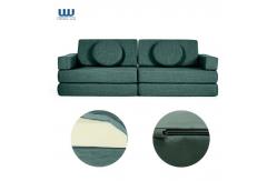 China 10 Piece Modular Play Couch With Microsuede Fabric And YKK Zipper supplier