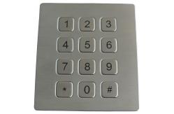 China RS232 interface dustproof industrial flat key ATM metal keypad 12 key supplier
