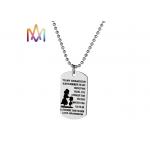 2.5mm Thickness Waterproof Engraved Pendant Necklace for sale