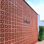 Artistic Courtyard Exterior Latest Modern Wall Design Clay Hollow Breeze Block Facade Block for sale