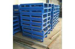 China Foldable Steel Pallet Mesh Box Pallet Industrial Stackable Metal Wire Mesh Pallet Cage supplier