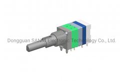 China Absolute Rotary Dual Shaft Encoder 16 Detent Integrated With Push Switch supplier