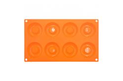 China 8 Cavity 3D Silicone Cake Moulds Doughnut Shape Custom Made Soap Molds supplier