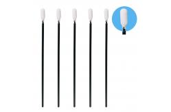 China Lint Free Cleanroom Open Cell Sponge Q Tips Long Black Handle 6.5 supplier