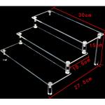 Desktop 3 Layers Acrylic Jewellery Display Stands , Acrylic Display Rack Polished for sale