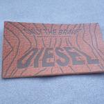 Brown Rectangle Shape 3D Custom Embossed Labels for sale