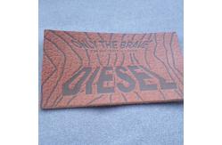 China Brown Rectangle Shape 3D Custom Embossed Labels supplier