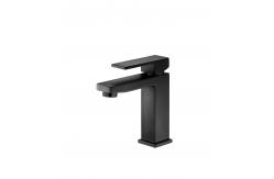 China Fingerprint Proof Wash Basin Faucet Countertop Matte Black Sink Tap supplier