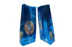 China Custom Design Foil Coffee Bag With One Way Degassing Valve , Green / Black supplier