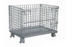 China 1000 Pounds Collapsible Steel Mesh Containers , Welded Mesh Storage Containers supplier